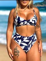 Conjunto Top Meia Taça + Calcinha Hot Pant Cavada Garden