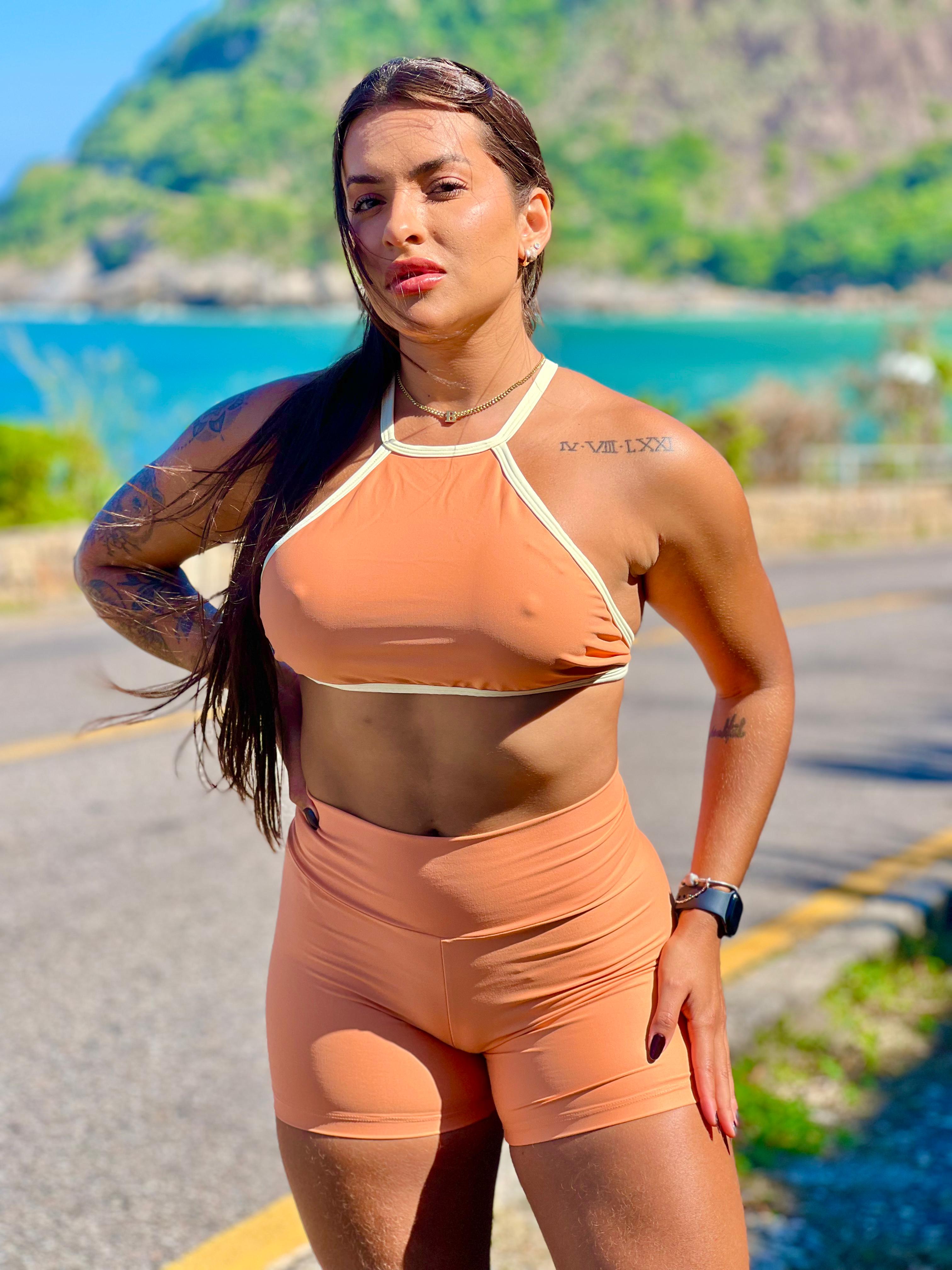 Top Cléo Solar Peach