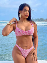 Conjunto Baby Pink Top Meia Taça + Calcinha Asa Delta Fina