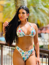 Conjunto Tropical Top Cortininha + Calcinha Fio Duplo