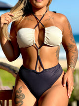 Maiô Grazi Dual Color Black