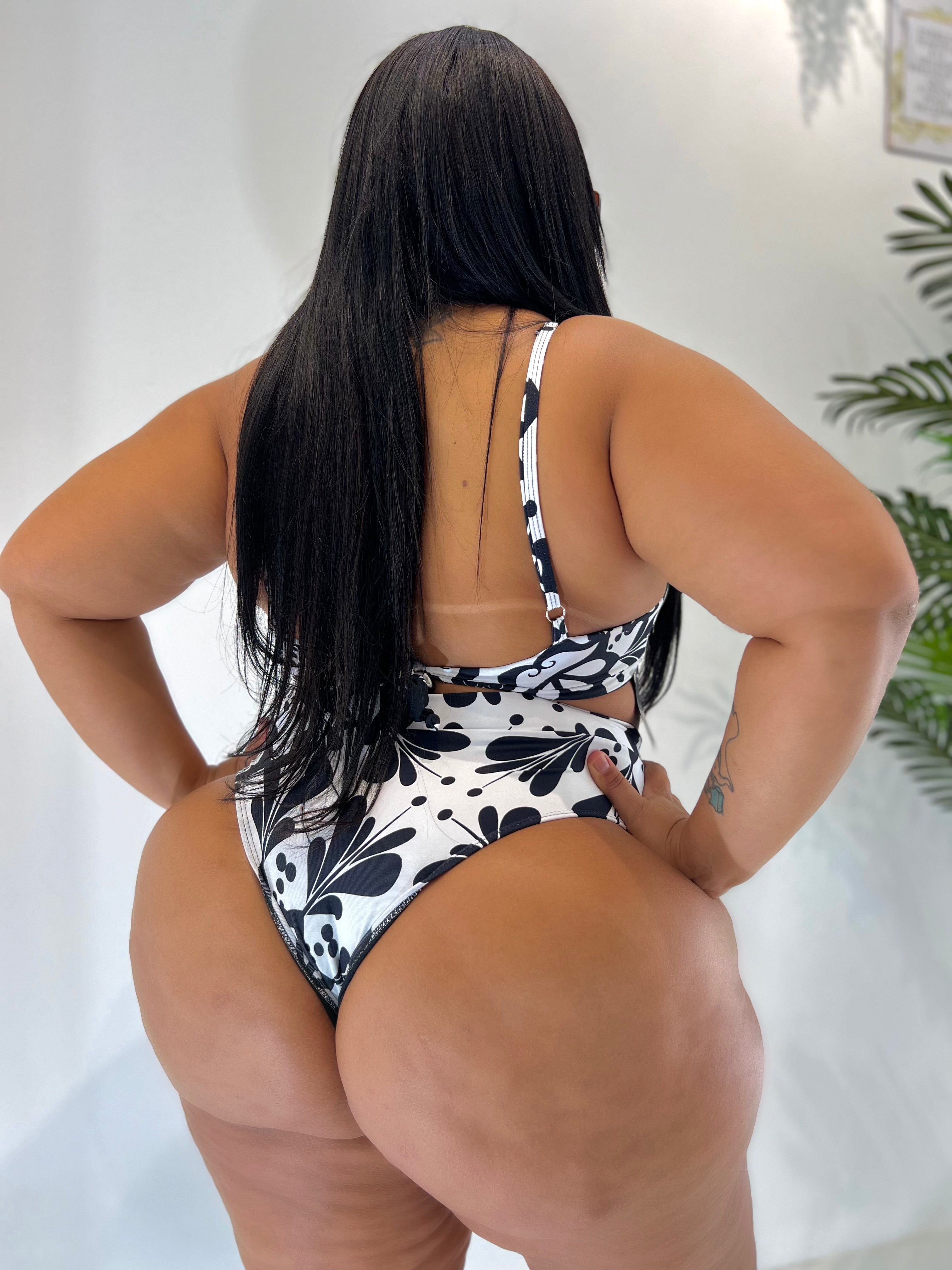 Calcinha Hot Pant Cavada Black White