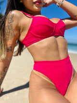 Calcinha Hot Pant Cavada Vermelho Cereja