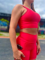 Conjunto Bermuda Red Flame + Top Red Flame
