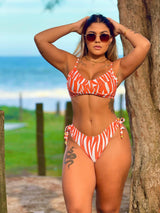 Conjunto Top Meia Taça + Calcinha Fia Duplo Brisa Selvagem