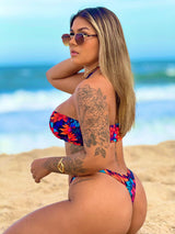 Conjunto Top Maia + Calcinha Asa Delta Paixão Tropical