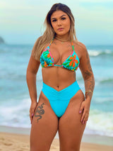 Conjunto Top Cortininha + Calcinha Efeito Lipo Vibe Tropical