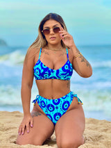 Conjunto Top Meia Taça + Calcinha Hot Lacinho Olho Grego