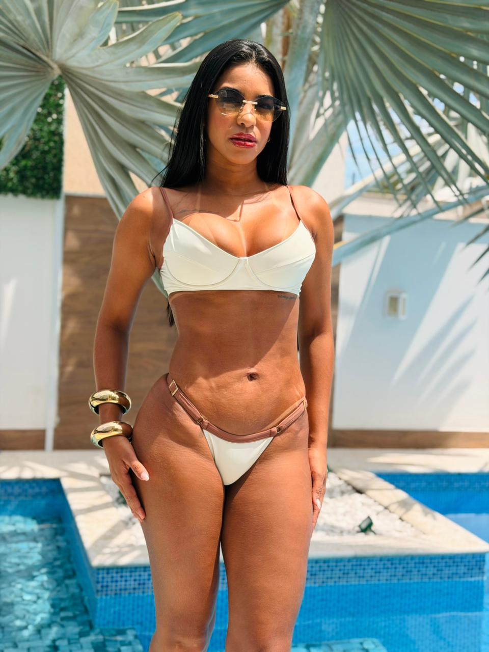 Conjunto Top Meia Taça + Calcinha de Fita