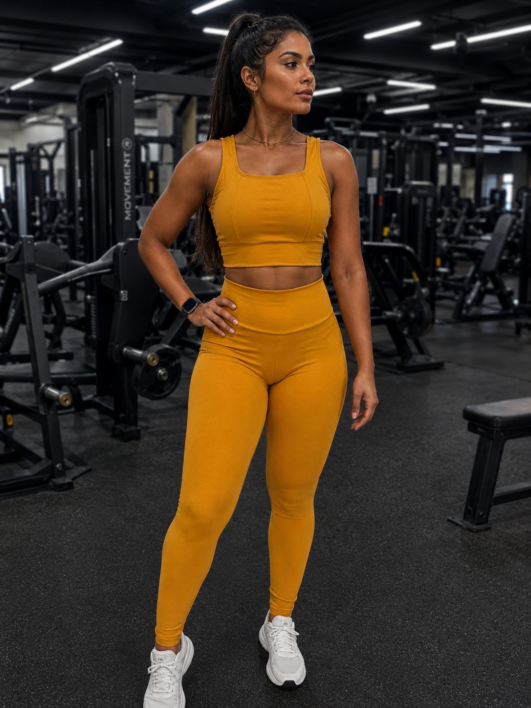 Conjunto Top Mari + Calça Mostarda