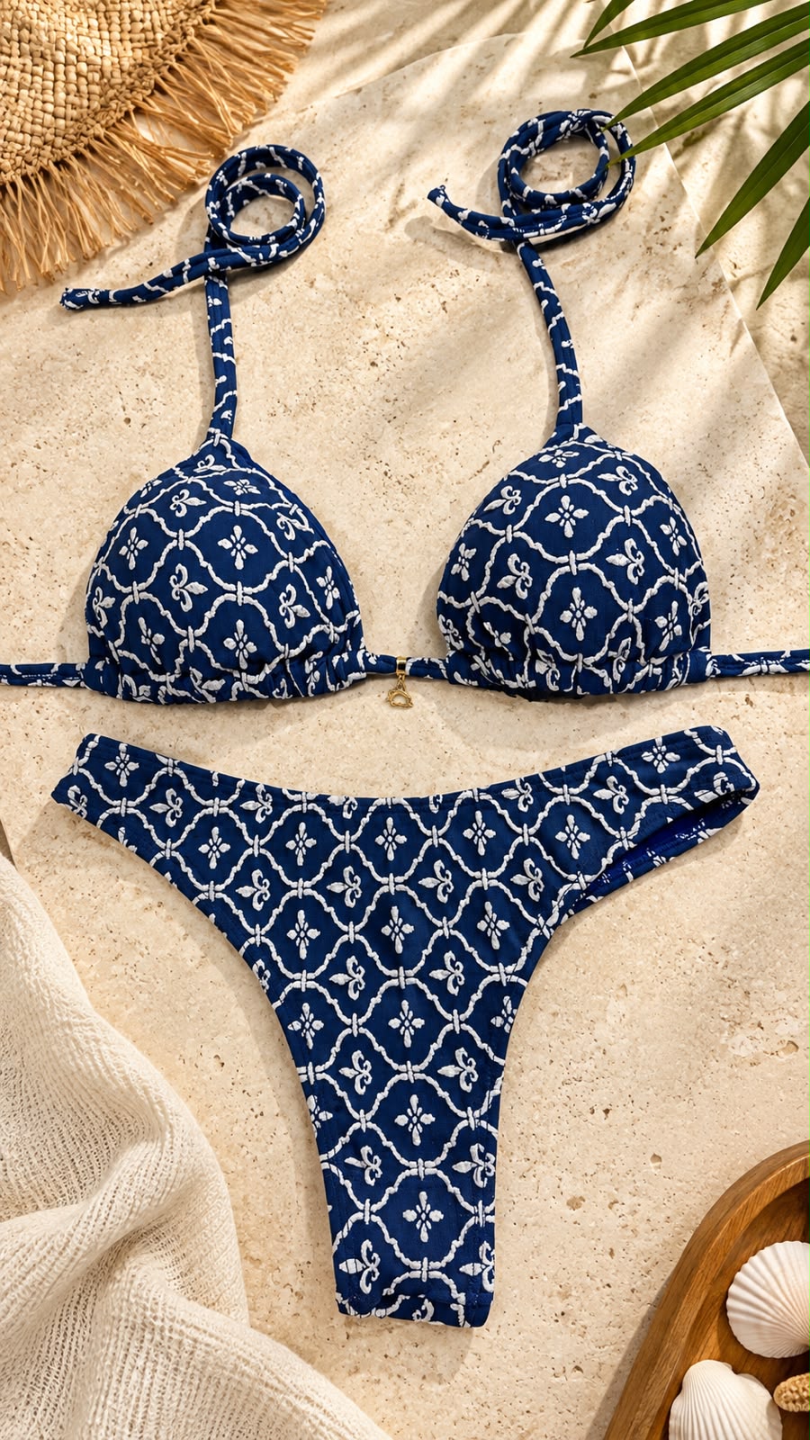 Conjunto Top Cortininha + Calcinha Asa Delta