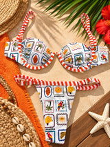 Conjunto Top Meia Taça Sereia + Calcinha de Fita
