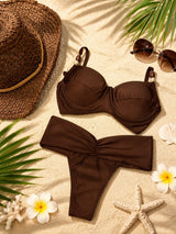 Conjunto Top Meia Taça + Calcinha Efeito Lipo