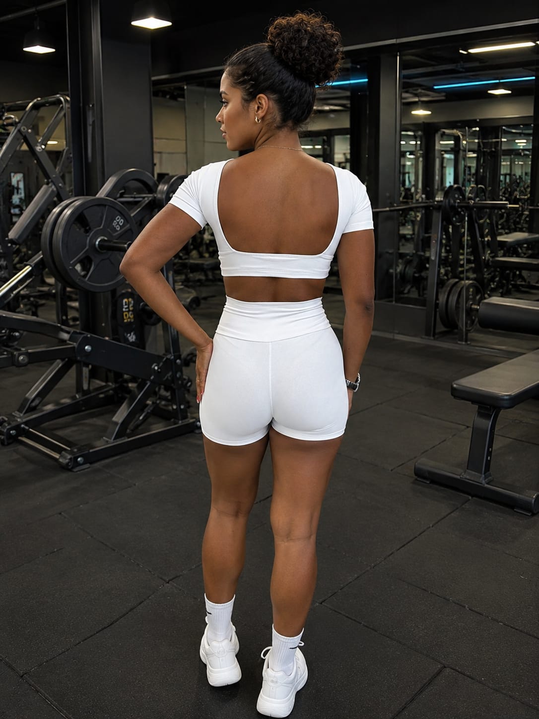 Conjunto Top Ayla + Short Branco
