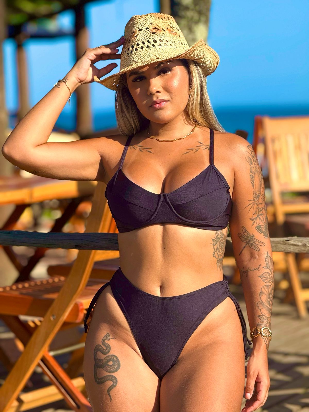 Top Meia Taça Black Candy