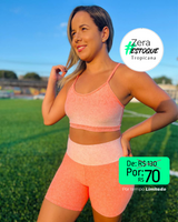 Conjunto Fitness Mesclado Coral