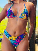Conjunto Top Cortininha + Calcinha Fio Duplo Tropical