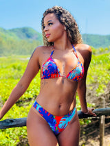 Conjunto Top Cortininha + Calcinha Asa Delta Tradicional Colorê